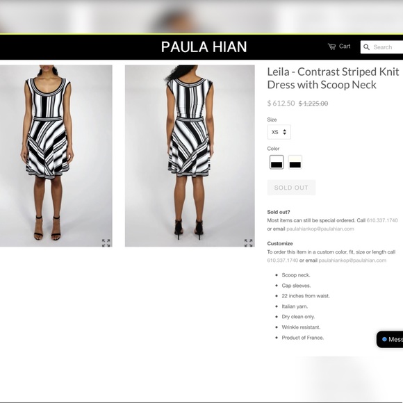 Designer Paula Hian Leila Fit & Flare Dress - Small $1225 LIKE NEW - Picture 2 of 10